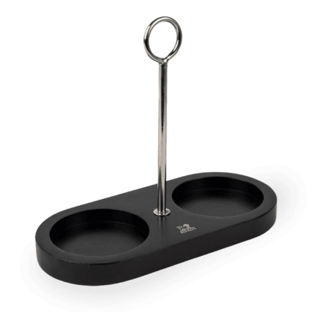 Подставка для мельниц 17см с ручкой Linéa bamboo matte black детальная картинка 