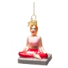 Новогоднее украшение из стекла Vondels "Йога сукхасана" 7см детальная картинка 