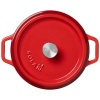 Кокот с крышкой Ø20см 2л оранжево-красный детальная картинка 