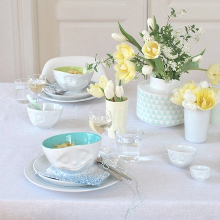 Чаша 500мл Tassen Happy белая-изумрудная детальная картинка 