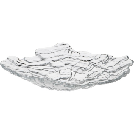 Блюдо стеклянное 22.5x17x(h)4.5см Mushroom прозрачное детальная картинка 