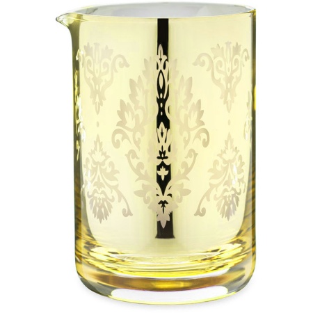 Стакан барный для смешивания напитков 600мл Barbossa стекло золотистый цвет детальная картинка 