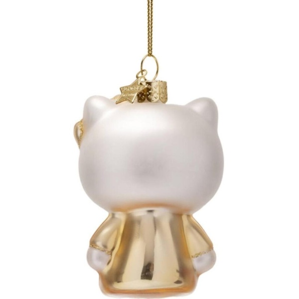 Фото Новогоднее украшение из стекла Vondels "Золотой Hello Kitty baby" 9см