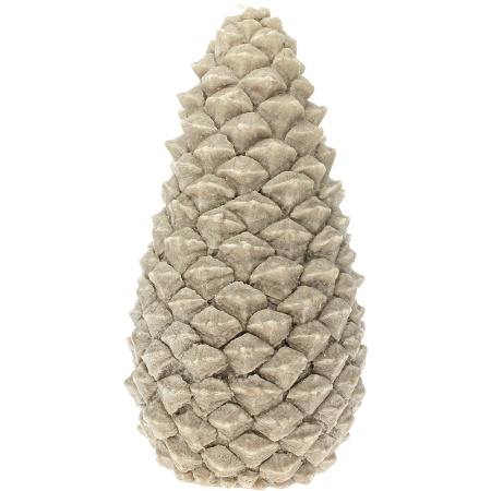 Свеча фигурная Шишка бежевая большая 550г детальная картинка 