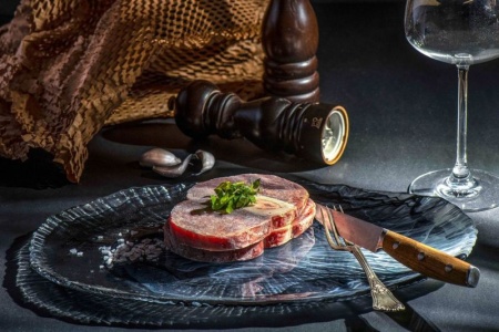 Блюдо овальное стеклянное 38x25x(h)3см Focus черный дым детальная картинка 