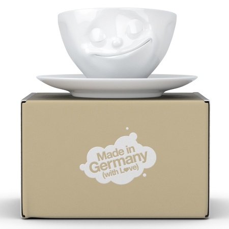 Чашка с блюдцем 200мл Tassen Happy белая детальная картинка 