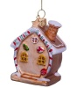 Новогоднее украшение из стекла Vondels "Пряничный домик" 9.5см детальная картинка 