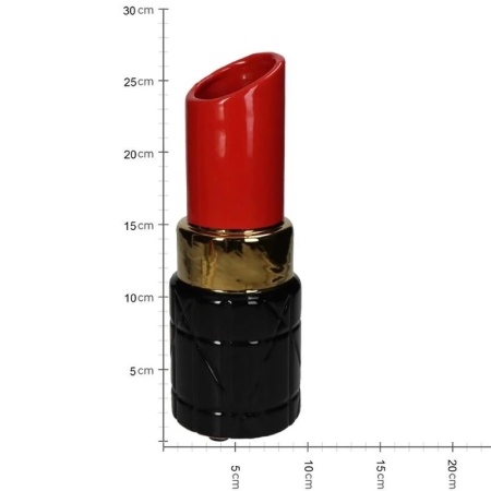 Ваза для цветов "Lipstick Red" 10x10x27см детальная картинка 