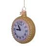 Новогоднее украшение из стекла Vondels "Золотые часы" 9см детальная картинка 
