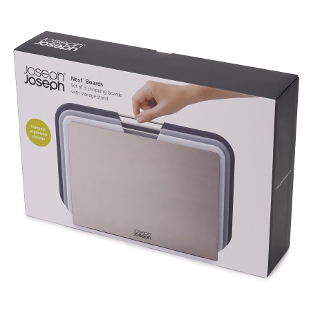 Набор разделочных досок 30x20см Nest Regular серый, 3шт - 60146 Joseph Joseph детальная картинка 