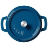 Кокот с крышкой Ø12см 350мл синий детальная картинка 