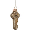 Новогоднее украшение из стекла Vondels "Золотой ключик" 8см детальная картинка 