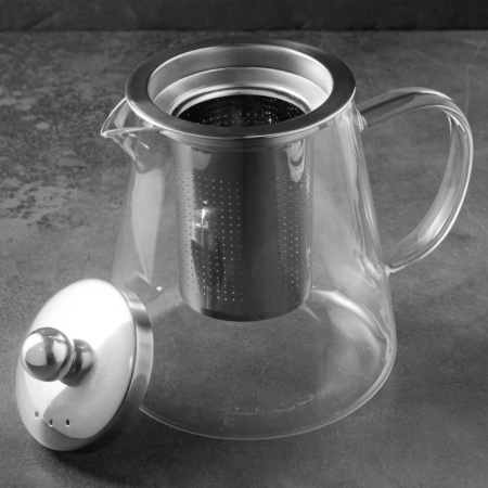 Чайник 750мл с металлической крышкой и фильтр-ситом детальная картинка 