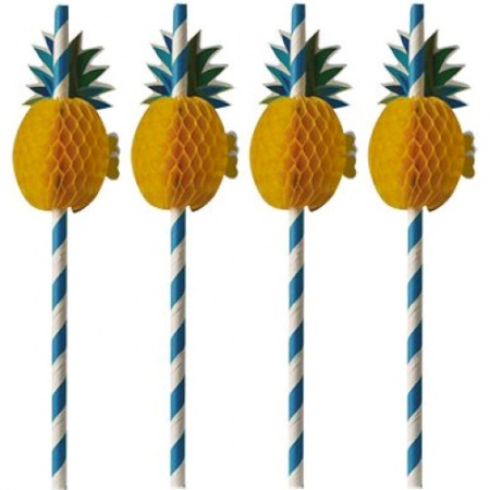 Соломка для питья Ø6мм (h)20см PINEAPPLE детальная картинка 