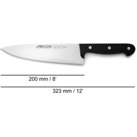 Нож поварской 20см шеф-нож UNIVERSAL детальная картинка 