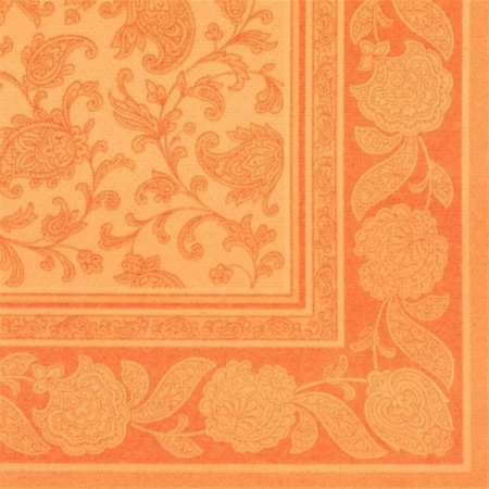 Салфетка 40x40см ROYAL Collection Ornaments оранжевая, 20шт детальная картинка 