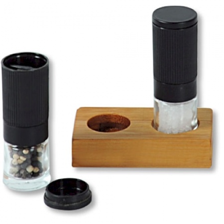 Мельница для специй Ø3х(h)8.7см, на подставке 9x5х(h)2см, 2шт детальная картинка 