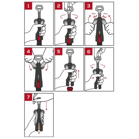 Штопор с двойным рычагом SOUVERAIN Black детальная картинка 