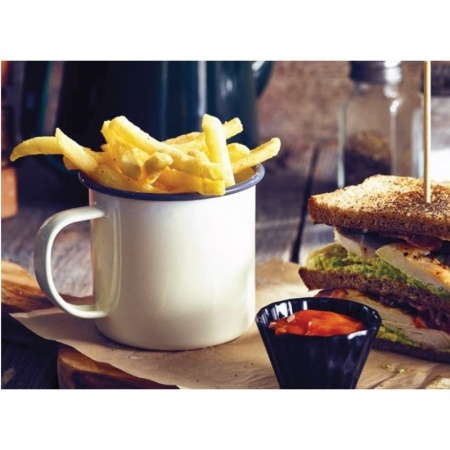 Кружка 360мл Ø9x(h)8см White & Blue детальная картинка 