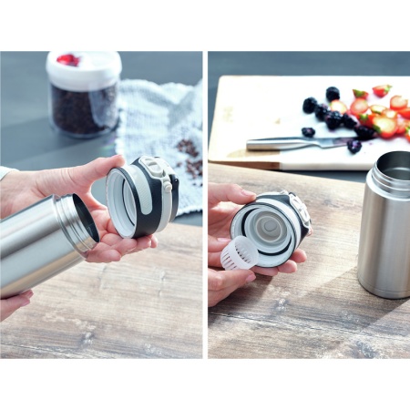 Термокружка 350мл Flip silver детальная картинка 