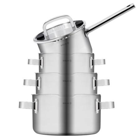 Набор посуды Juvia – 4 предмета – 3 кастрюли и сотейник детальная картинка 