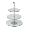Подставка для торта 3-х уровневая 21-25-30x(h)40см стекло детальная картинка 