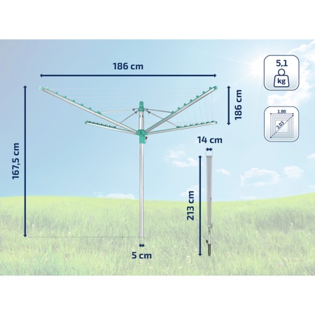Сушилка-зонт для белья Linomatic 400 Easy детальная картинка 