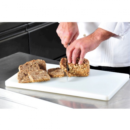 Доска разделочная 53х32.5х1.5см белая детальная картинка 