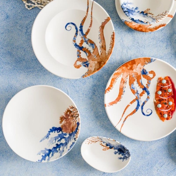 Фото Тарелка глубокая Ø25см 1300мл AQUELIS 3 Bloom