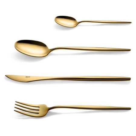 Набор столовых приборов CAIRO gold - 24шт в деревянном боксе детальная картинка 