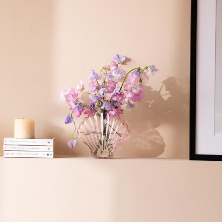 Ваза для цветов 20см Seashell розовая детальная картинка 