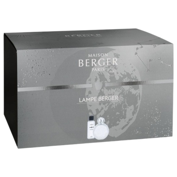 Фото Подарочный набор «‎Мерцание звезд» лампа Берже белая с ароматом «Белый кашемир» (White Cashmere) 250мл