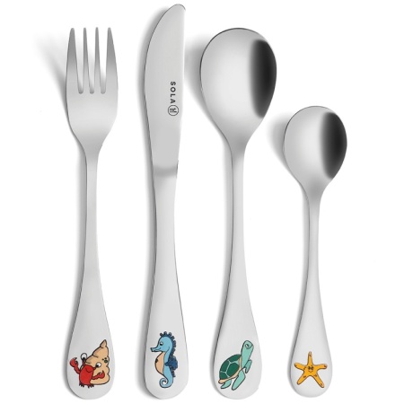 Набор детских столовых приборов Sea animals - 4 предмета детальная картинка 