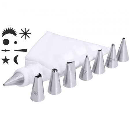 Набор кондитерских насадок с мешком 3x1.6см Contacto детальная картинка 