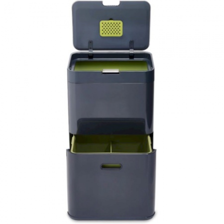 Контейнер для сортировки мусора Totem 48л серый - 30020 Joseph Joseph детальная картинка 