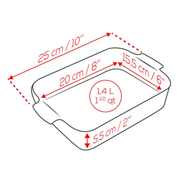 Фото Емкость для запекания 25x15.5см APPOLIA Sage Green