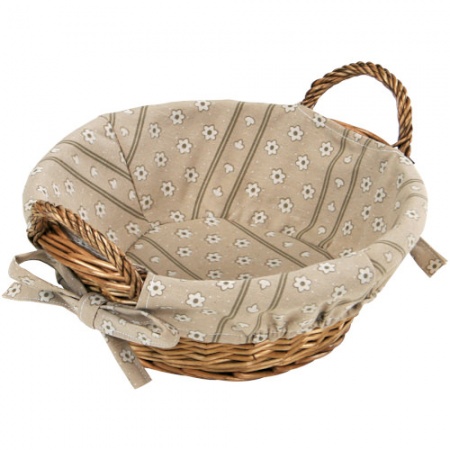 Корзинка для хлеба с подкладкой из ткани 30x22x8см детальная картинка 
