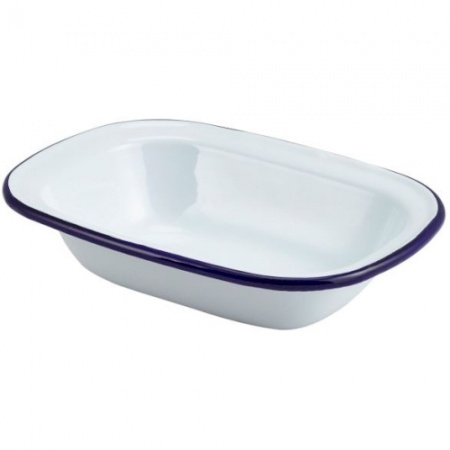 Блюдо прямоугольное 350мл 18x13.5x4см White & Blue детальная картинка 