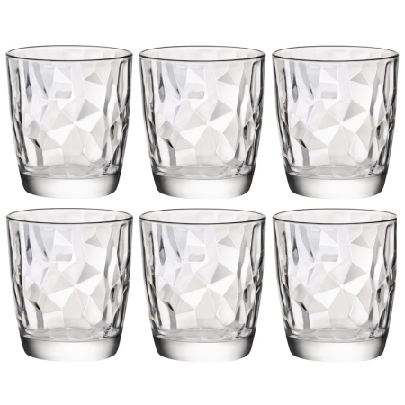 Набор стаканов для воды 305мл DIAMOND прозрачный, 6шт детальная картинка 