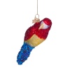 Новогоднее украшение из стекла Vondels "Попугай сине-желто-красный" 11см детальная картинка 