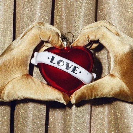 Украшение из стекла Vondels 'Красное сердце Love' 8.5см детальная картинка 