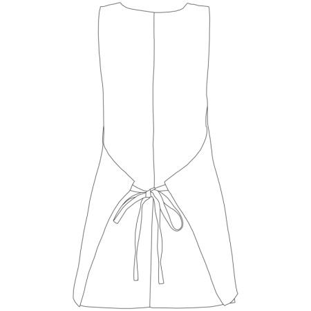 Фартук-пончо с карманом - цвет jeans - 60% хлопок, 40% полиэстер - 210г/м2 детальная картинка 