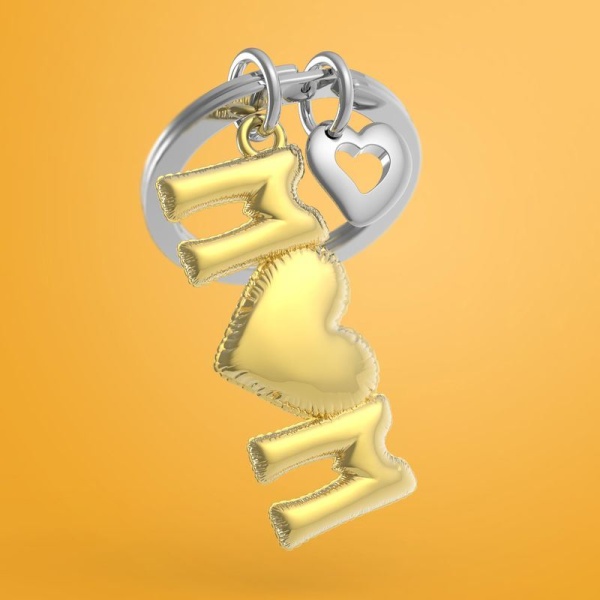 Фото Брелок для ключей "Воздушный шар - Мама"