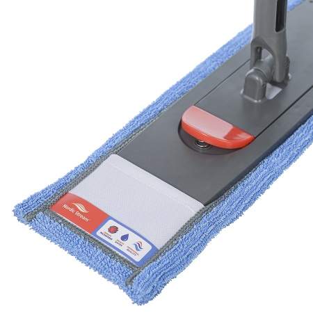 Швабра для мытья пола с телескопической ручкой 160см и насадкой детальная картинка 