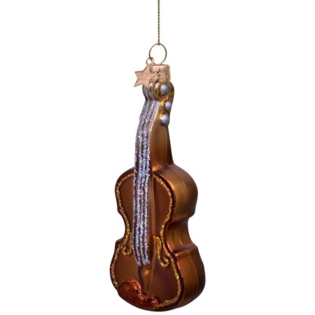 Новогоднее украшение из стекла Vondels "Скрипка" 9.5см детальная картинка 