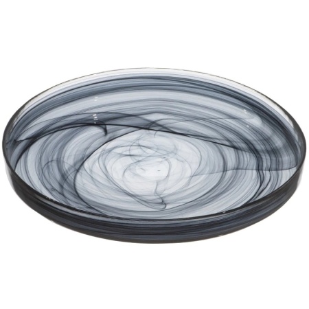 Блюдо стеклянное Ø28x(h)3см Asos черный дым детальная картинка 