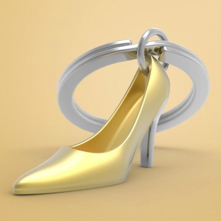 Брелок для ключей "Золотая туфля" детальная картинка 