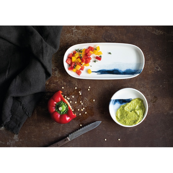 Фото Блюдо, тарелка овальная 30x16см BLUE WAVE Hygge