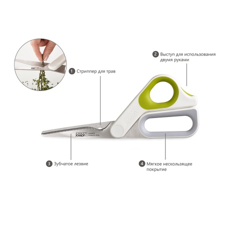 Кухонные ножницы универсальные PowerGrip - 10302 Joseph Joseph детальная картинка 