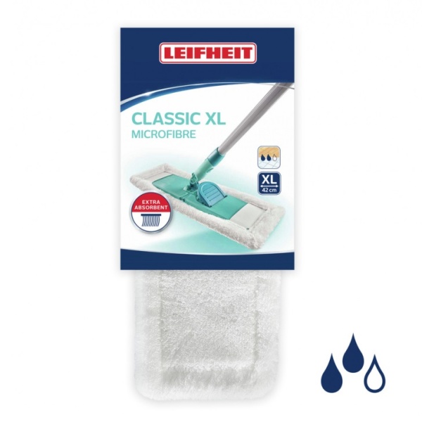 Фото Сменная насадка для швабры Classic XL 42см microfibre для сбора большого количества воды и грязи